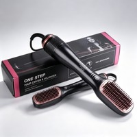 Brosses à cheveux électriques 1200W en céramique tourmaline multifonction, brosse lissante et peigne sèche-cheveux
