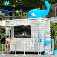 Importateur de remorques de restauration rapide : Chariot de service alimentaire entièrement équipé en aluminium et acier inoxydable, prêt à l'emploi, idéal pour les confiseries, expédition immédiate.