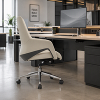 Chaise de bureau ergonomique de luxe en cuir, siège de direction moderne, chaise pivotante pour PDG, ensemble de mobilier de bureau personnalisable