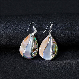 Pendientes Colgantes de Concha de Abulón Auténtica HOVANCI, Diseño de Lágrima, Multicolor, Concha de Abulón Paua - Product Image 6