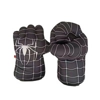 Gants de boxe géants en peluche personnalisés pour enfants, motif Spider-Man, poing vert, gants d'araignée rouges, jouet en peluche, vente en gros d'usine