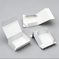Nouvelle arrivée, boîte cadeau en carton écologique recyclable de haute qualité, personnalisée, blanche, en forme de livre, avec logo en relief, pliable