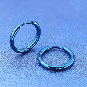 2.5mm Rose Gold Plated Stainless Steel Hoop Earrings | Romantic Huggie Hoop <b>Studs</b> for Women Men | Durable Waterproof Gift - Product Image 6