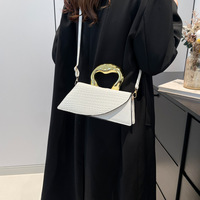 Sac à main de luxe en cuir PU façon alligator, sac à bandoulière tendance, poignée élégante et colorée, sac bandoulière de créateur – Grande Vente