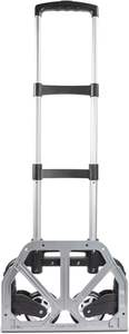 頑丈アルミ折りたたみ式ハンドトラック荷物プラスチックホイールトロリーカート調節可能ハンドル付き - Product Image 4