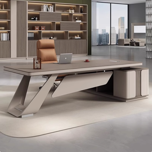 2024 sang trọng kinh doanh mô-đun văn phòng bàn bàn L-hình ông chủ CEO bàn điều hành với tủ phong cách đơn giản đồ nội thất bền - Product Image 2