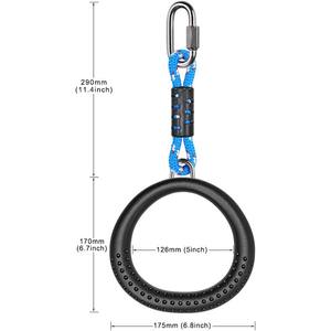 Anillo <span class=keywords><strong>de</strong></span> Gimnasia <span class=keywords><strong>de</strong></span> Entrenamiento <span class=keywords><strong>de</strong></span> Fuerza <span class=keywords><strong>de</strong></span> 6.7 Pulgadas con Correas Ajustables Rápidas <span class=keywords><strong>de</strong></span> 11 Pulgadas y Logotipo Personalizado - Product Image 3