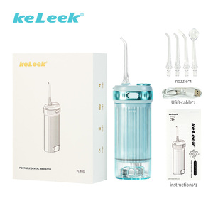 <span class=keywords><strong>Irrigador</strong></span> Bucal Portátil Keleek, Resistente al Agua IPX7, Tanque de 200 ml, Limpiador <span class=keywords><strong>Dental</strong></span> Recargable para Viajes y Hogar - Product Image 1