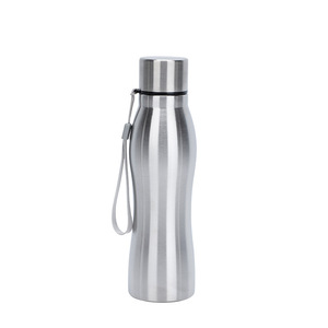<span class=keywords><strong>Gourde</strong></span> <span class=keywords><strong>Sportive</strong></span> de Cyclisme Portable en Acier Inoxydable Simple Paroi avec Poignée et Bouteille d'Eau - Product Image 2