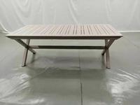 Table de salle à manger extensible moderne en aluminium pour l'extérieur, le jardin, la terrasse, avec design pliable pour hôtel et parc