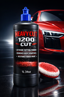 GRAPHONEX HeavyCut 1200 Polish Compound Blanc 1000ml Oxyde d'aluminium Polissage professionnel pour voiture Élimination des rayures profondes Restaure les couleurs ternies
