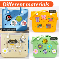 Breloques de sac de plage en PVC personnalisées, 6,5 cm, couleurs mélangées, imperméables, avec motif vue océan relaxante, imprimées UV, pour souvenirs, cadeaux et voyages