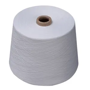 Wholesale recycled optical white colour 30/1 tc oe yarn from China