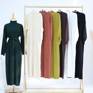 Loriya Damen dezente Freizeitkleider Großhandel Winterstrickstoff Abaya Frühling/Herbst traditionelle muslimische Bekleidungsaccessoires - Product Image 5