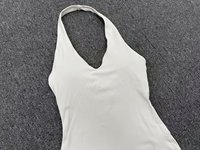 Combinaison de sport une pièce personnalisée pour femme, sans manches, col halter, tenue d'entraînement, ensemble de vêtements de sport pour femme