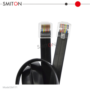 <span class=keywords><strong>Cable</strong></span> Telefónico Plano RJ45 de 8 Pines y 8 Núcleos de Color Negro - Product Image 4