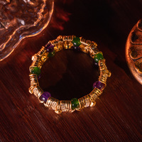 Ensemble de bijoux de luxe, collier ras du cou, boucles d'oreilles et bracelet, design vintage lourd, pierre naturelle, strass, serti complet