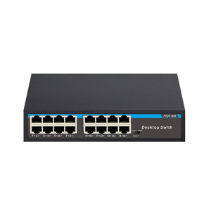 Desktop <b>Switch</b> 16 Port 100Mbps Metal Case Ethernet Non PoE VLAN Support For <b>Network</b> Building Monitoring - Product Image 1