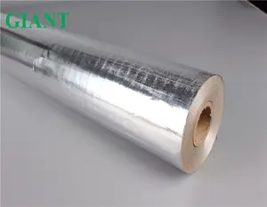 Top Quality Reflective Insulation Aluminum Foil Kraft Paper Aluminium Sislation Foil With Square Reinforcement