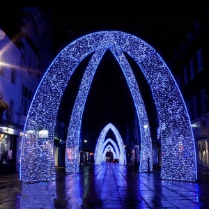 Arco Luminoso LED 3D Grande a Forma di Cuore per Decorazione Esterna, Motivo Stradale con Luci a Stella - Product Image 2