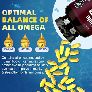 Suplemento dietético de alta potencia OEM/ODM para fortalecer articulaciones y huesos, aceite de pescado omega-3 orgánico en cápsulas blandas, precio de fábrica. - Product Image 4
