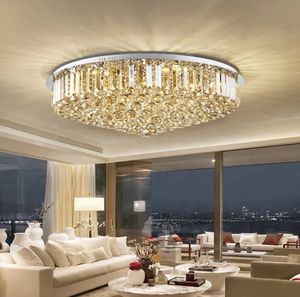 Decoración del hogar iluminación lujosa sala de estar moderna Led bola de cristal redonda lámpara de techo - Product Image 1