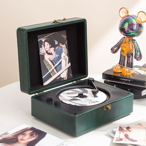 Mvlody Boombox rétro portable <span class=keywords><strong>Lecteur</strong></span> <span class=keywords><strong>CD</strong></span> MP3 Stéréo pour haut-parleurs Télécommande Matériel en cuir Certifié ROHS Vente en gros - Product Image 4