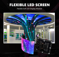 Mur vidéo LED cylindrique flexible d'intérieur P2 P4, colonne ronde, écran publicitaire incurvé personnalisé pour pilier, affichage LED circulaire
