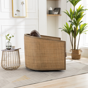 Swivel Barrel Chair Modern Comfy Accent <b>Sofa</b> Chair for Living Room Home Office Hotel Use 360 Degree Rotation Adjustable Height - Product Image 5