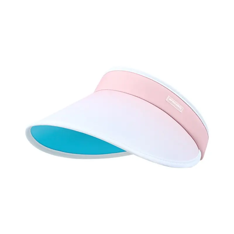 Chapeau d'été personnalisé pour femmes dégradé de couleur haut vide chapeau de soleil pour femmes anti-ultraviolet en soie de glace grand bord chapeau de soleil UV chapeau de pare-soleil