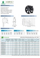 Yofolon 92x92x25mm CE RoHS 12V 24V Forme Ronde Dc Ventilateur Haut Rpm 9225 Dc Axial Fan