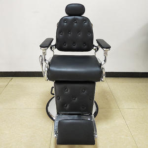 เก้าอี้ตัดผมแบบไฮดรอลิกหนังสังเคราะห์คุณภาพสูงโครงสร้างเหล็กโครเมียมทันสมัยสำหรับโรงแรมร้านเสริมสวยร้านตัดผม - Product Image 3