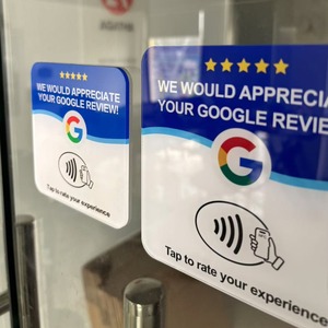 แผ่นอะคริลิค NFC แบบกำหนดเองสำหรับรีวิว Google พร้อมเมนูแบบแตะ  ชิป NTAG213 NTAG215 NTAG216 สำหรับแสดงรีวิวโซเชียลมีเดีย - Product Image 2