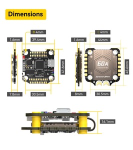 SpeedyBee F405 V3 60A 30x30 Stack STM32F405 BMI270 3-6S <span class=keywords><strong>BLS</strong></span> 4en1 ESC FC para Drones FPV Profesionales de 5-7 Pulgadas, Accesorios - Product Image 5