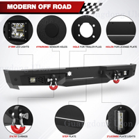 ULON Factory Hot Sell Steel Rear Bumper Bar for Dodge Ram 1500 2002-2008, Ram 2500/3500 2003-2009, Carbon Steel Black