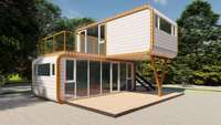 Cabane préfabriquée Apple Cabin à faible entretien, coque en alliage d'aluminium, mini-maison pour club de plage