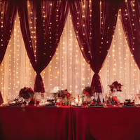 Rideau de fond de scène en mousseline de soie pour mariage, draperie en tulle transparent pour arche de scène, décoration de fête, hôtel, anniversaire, événement, toile de fond pour photomaton