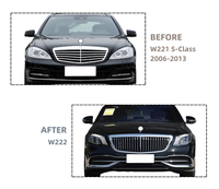 Nouveau kit carrosserie Mercedes-Benz Classe S W221 2006-2013 – Amélioration de style, pare-chocs, phares LED, capot, ailes – Fixation par boulons, ajustement universel rapide