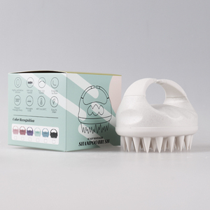 Wholesale Private Logo Biodegradable Wheat Straw Hair Shampoo <b>Brush</b> Scalp Care Silicone Hair <b>Brush</b> - Product Image 3