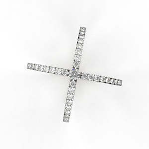 แหวนเงินสเตอร์ลิงลายไขว้สำหรับเด็กผู้หญิง &amp;   ผู้หญิง - Product Image 1