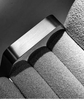 Fauteuil modulaire de luxe italien rétro moderne pour salon, salle à manger, meubles de maison, pieds en métal, rembourrage en éponge douce