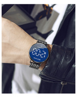 Montre pour homme de haute qualité, construction en acier inoxydable durable, design moderne, commande tactile, toutes occasions