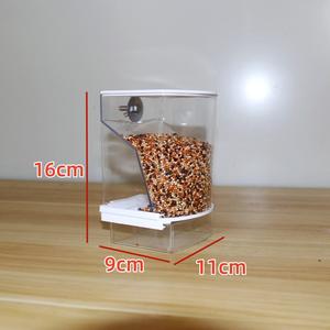 Comedero para Pájaros de Acrílico Transparente Portátil, Jaula para Semillas Colgante Ecológica para Agapornis, Loros, Guacamayos, Dispensador de Comida y Agua - Product Image 2