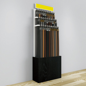 Support de rangement pour ceintures <span class=keywords><strong>en</strong></span> <span class=keywords><strong>cuir</strong></span> noir, blanc et or, étagère <span class=keywords><strong>en</strong></span> métal, crochet <span class=keywords><strong>en</strong></span> fer, support de présentation de ceintures suspendu - Product Image 2