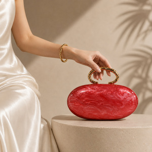 Guangzhou factory Acrylic <b>Clutch</b> Bag Party Evening Bag Luxury Marble Texture Party Handbags Ladies Bridal Evening purse Bag - Product Image 5