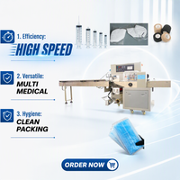 Multi-fungsi otomatis Servo Motor bantal mesin mengisi pembungkus untuk makanan perban Gel Dispenser Syringe N95 masker