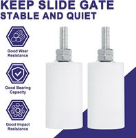 Support de rouleau de guidage pour portail coulissant, rouleau en nylon pour portes coulissantes