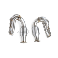 Header Manifold Knalpot High Flow 200CELL Kustom untuk Porsche Boxster Cayman 987.2 2.7L 2009-2012 SS304 Dumppipe 1:1 OEM Fitment