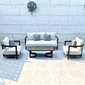 Set di Mobili da Giardino e Esterni Moderno e Minimalista in <span class=keywords><strong>Vimini</strong></span> e Lega di Alluminio per Villa, Hotel, B&B, Cortile, Veranda e Giardino - Product Image 3