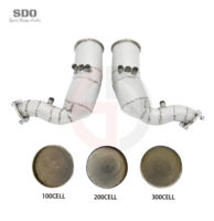 Tuyau d'échappement en acier inoxydable 304 de haute qualité SD 1,5 mm avec catalyseur pour Audi RS Q8/SQ8 4.0T 2022-2023, soudé TIG haute température